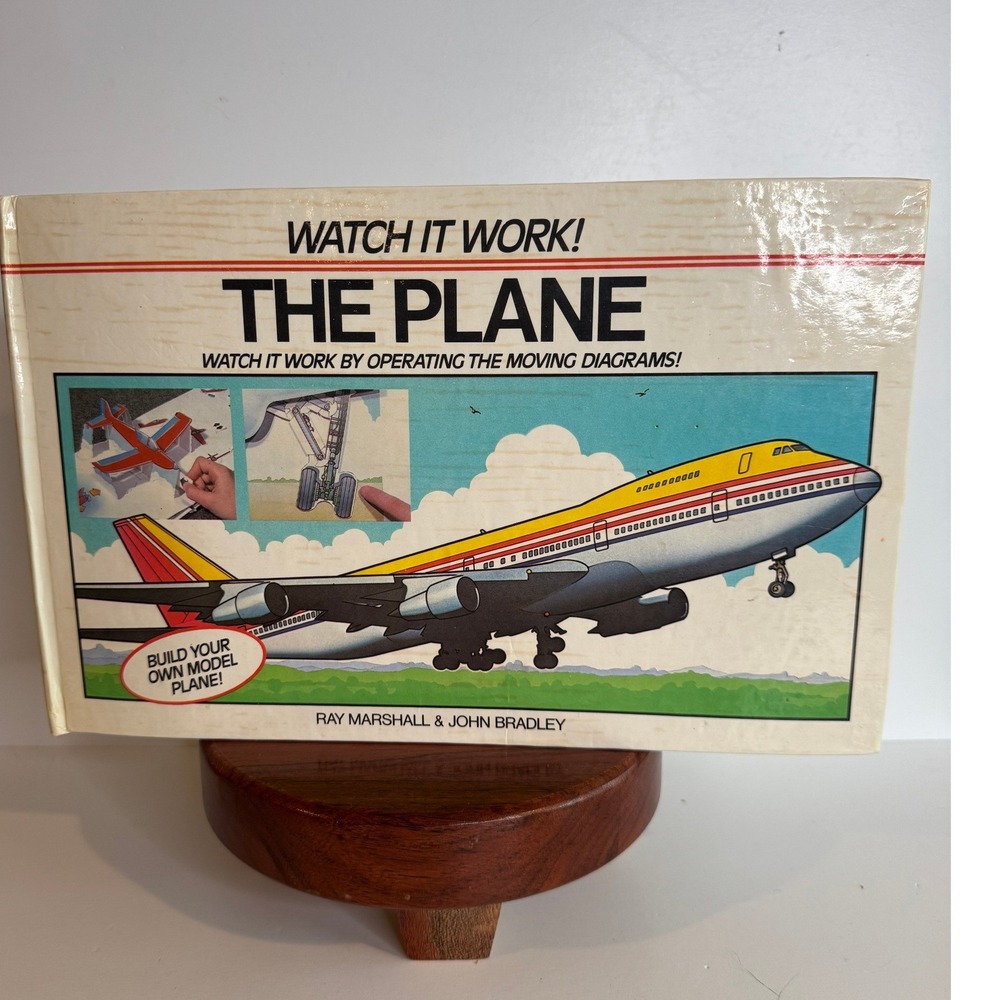 Watch It Work The Plane Vintage Interactive Aviation Book Pop Up Educational